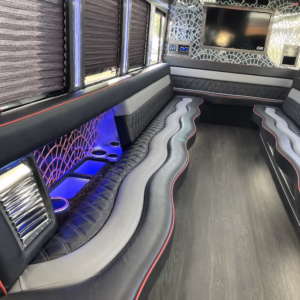 28 Passenger Party Bus Interior
