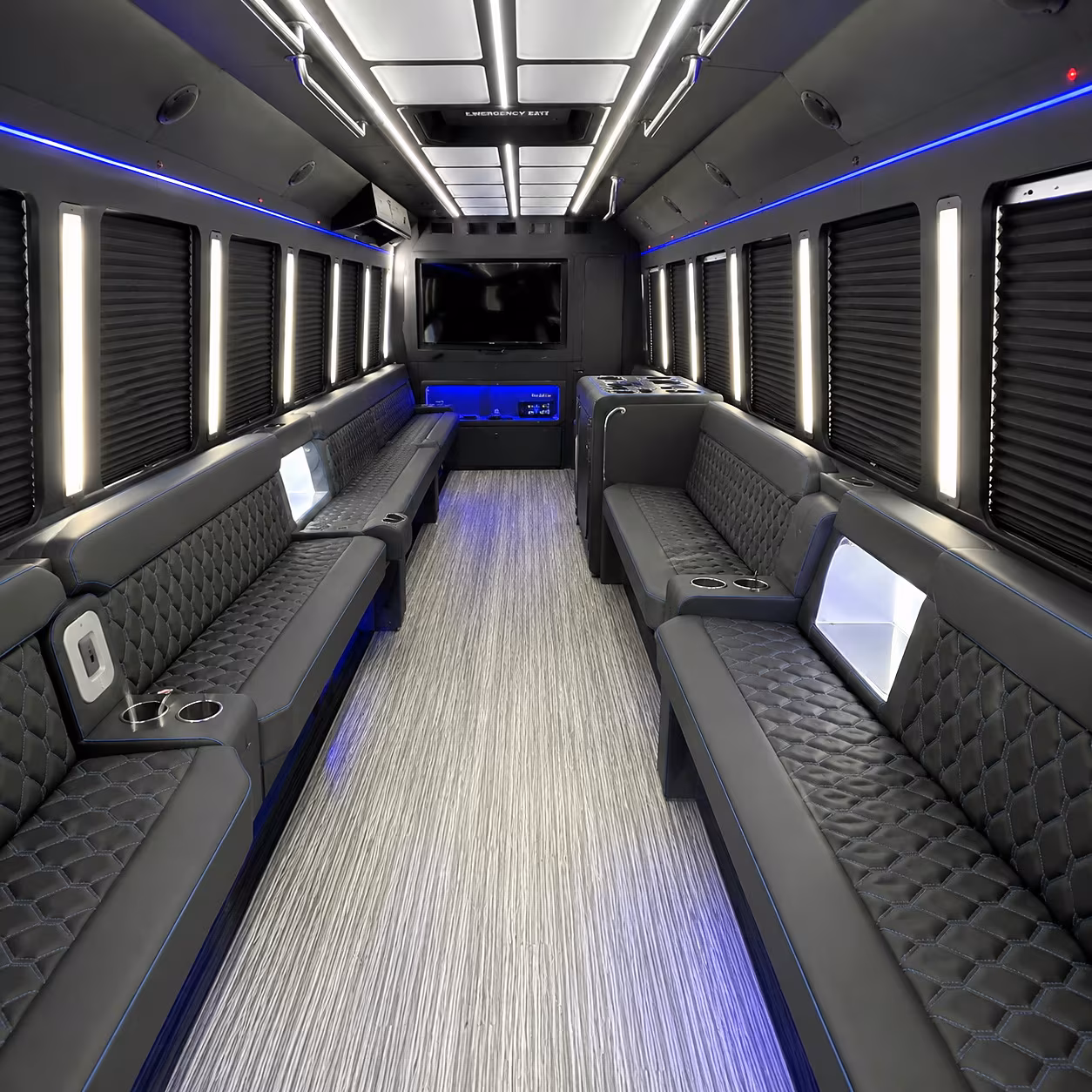 30 Passenger Party Bus Interior