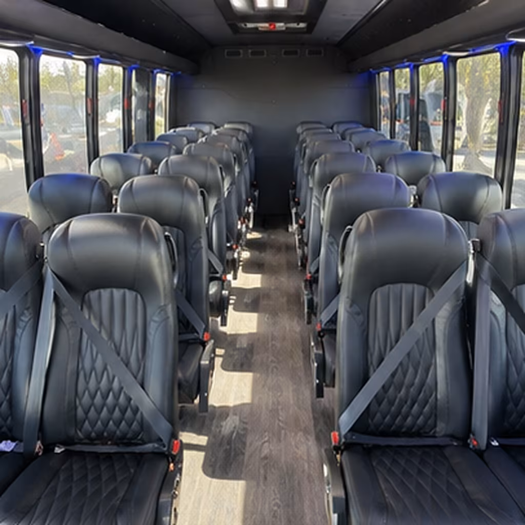 New York Airport Shuttle & Transportation party bus interior