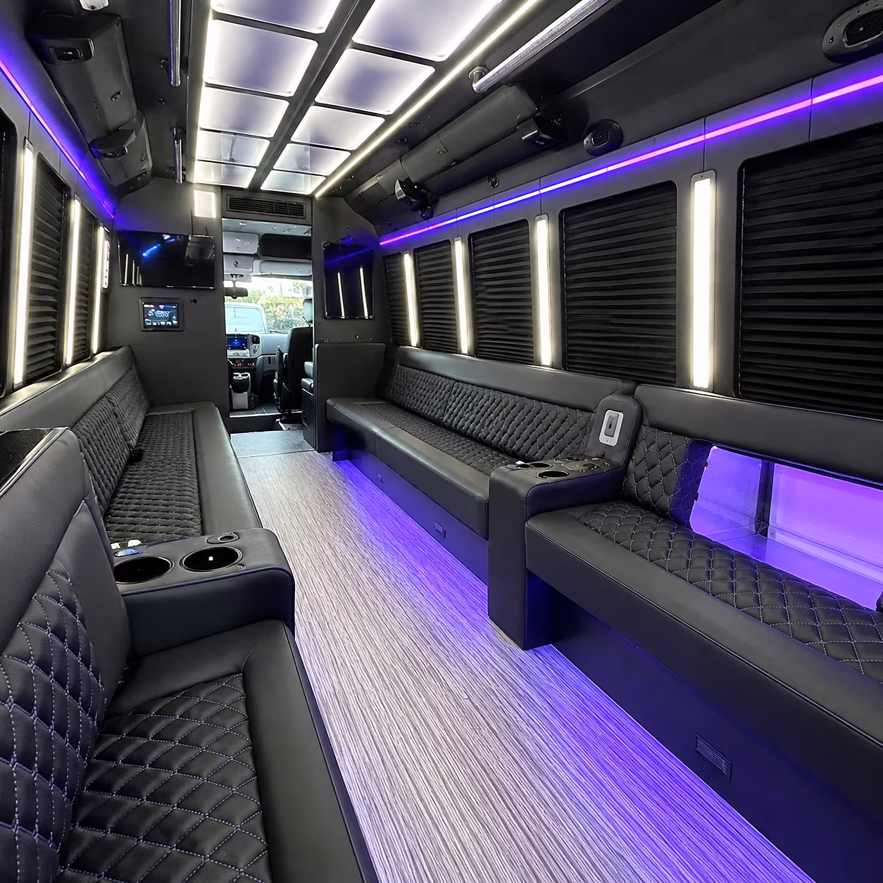 New York Bachelor & Bachelorette Transportation party bus interior