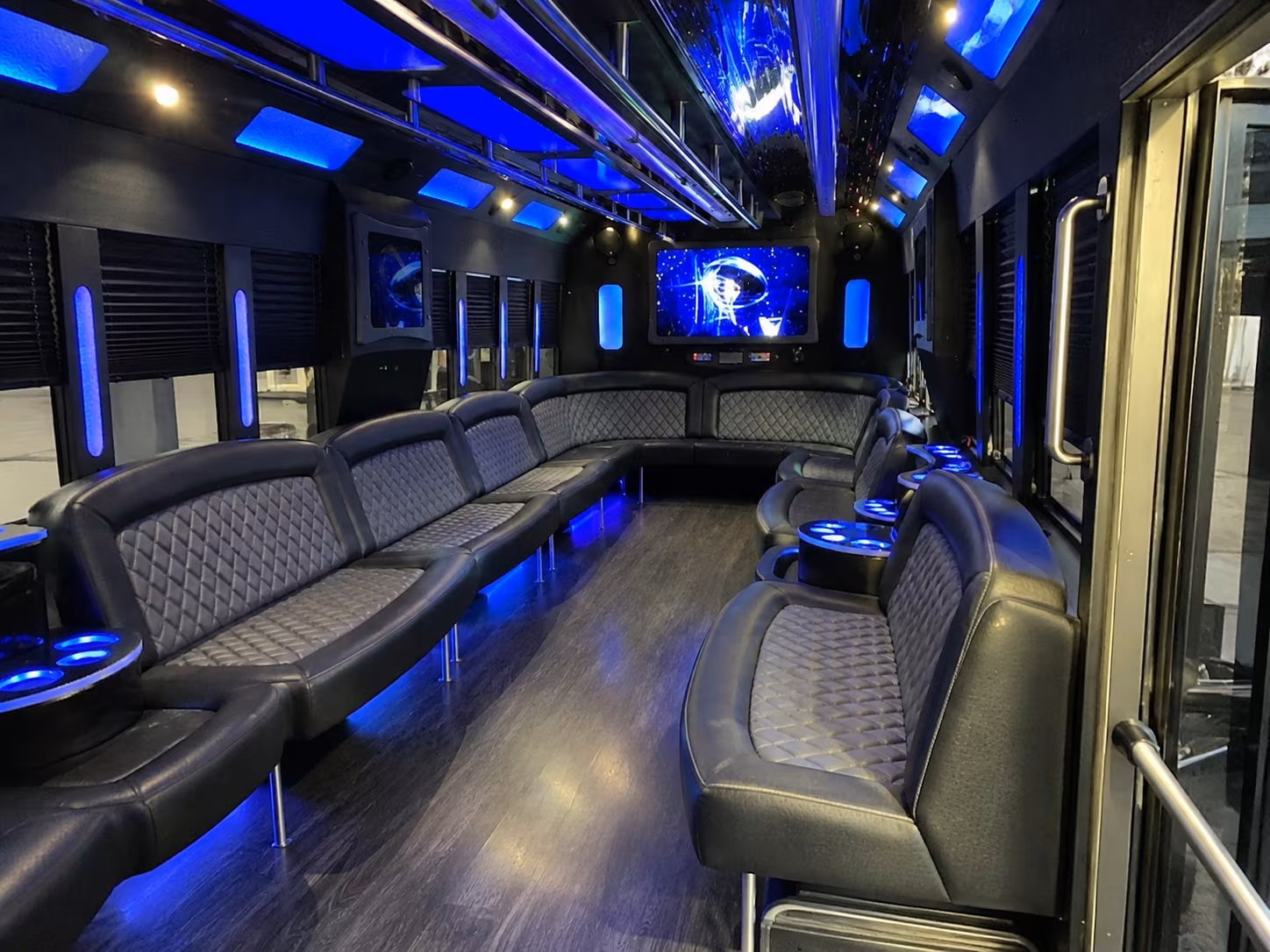 New York Wedding Transportation party bus exterior