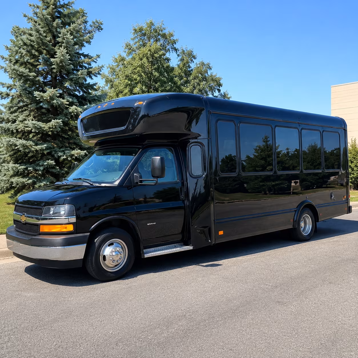 New York Wedding Transportation party bus exterior