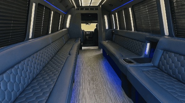 Interior of Charter Bus Company Brooklyn's 40 Passenger Party Bus in Brooklyn
