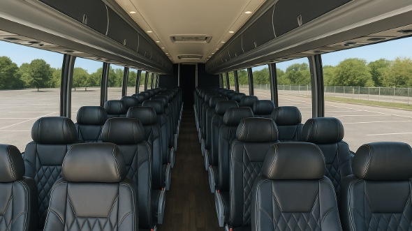 Interior of Charter Bus Company New York's 46 Passenger Charter Bus in New York