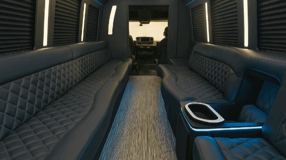 Interior of Charter Bus Company Brooklyn's 50 Passenger Party Bus in Brooklyn