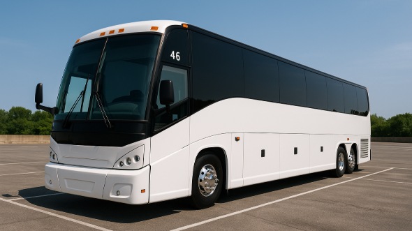 Exterior of Charter Bus Company Newark's 50 Passenger Party Bus in Newark
