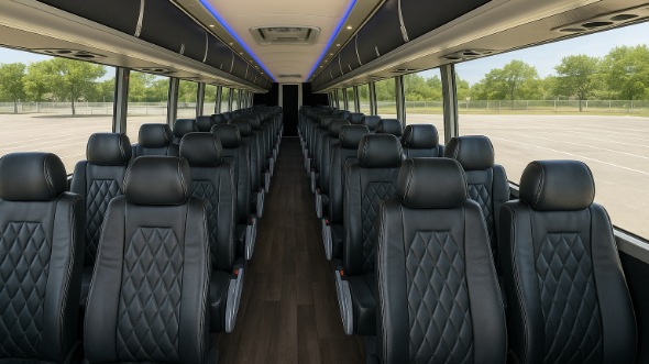 Interior of Charter Bus Company New York's ADA Charter Bus in New York