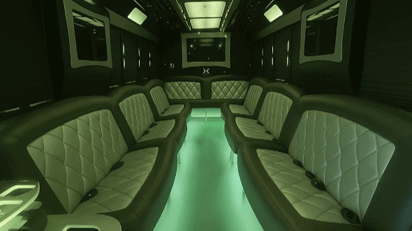 new york 28 passenger party bus interior